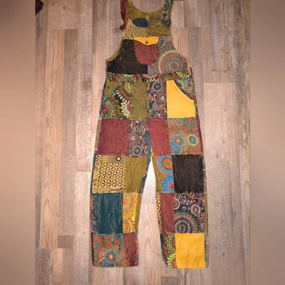 Kathmandu Colorful Patchwork Overalls - Picture 12 of 13